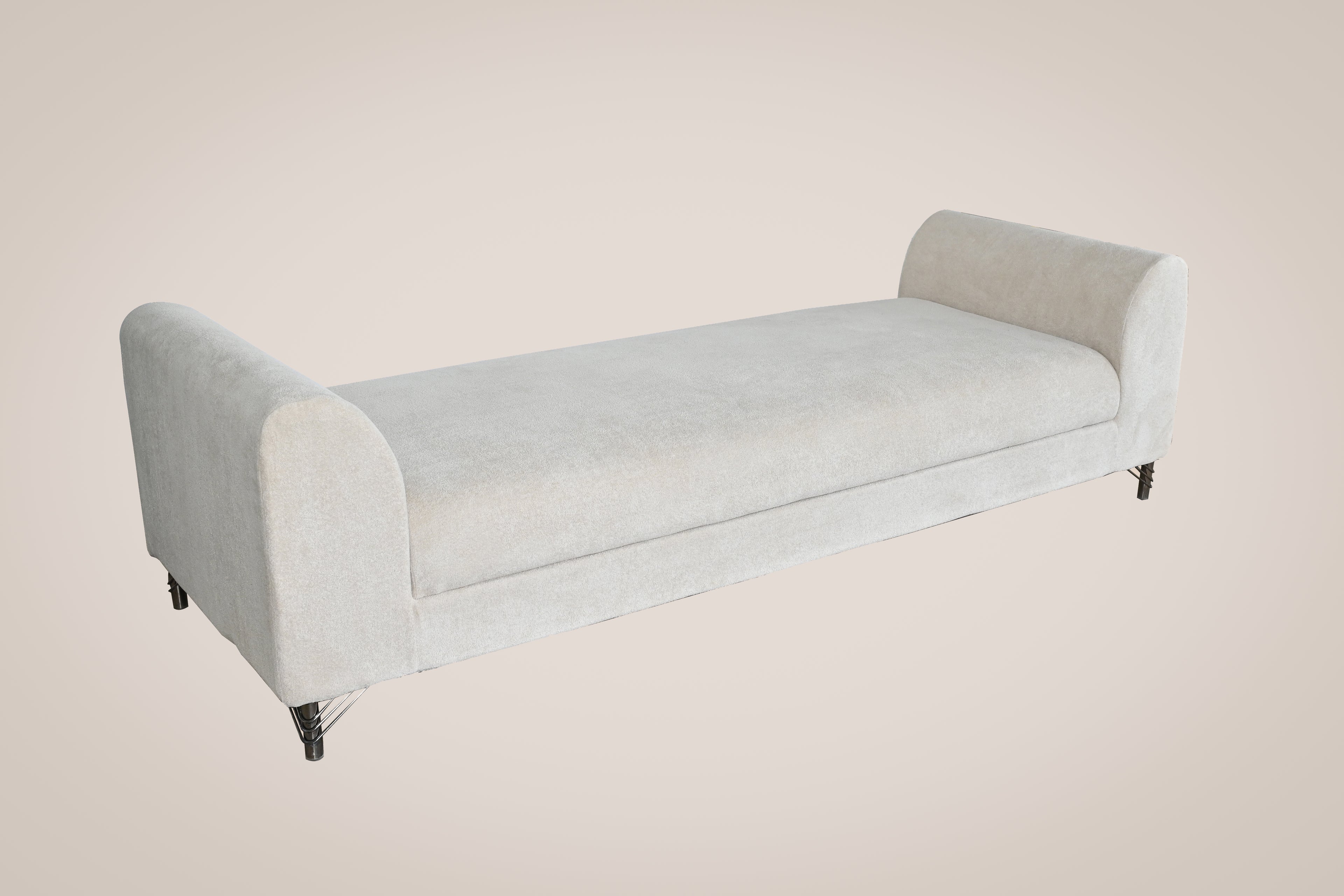 3 Seater Luxury Ivory Sofa for Modern Living Room Perfect for Home Office Guests Living Room | Premium Cream Fabric Couch for Living Room
