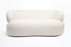 Restlooms Cloud Curve Bouclé Sofa – Modern Luxury Curved 3 Seater Sofa | Premium Cream Living Room Couch