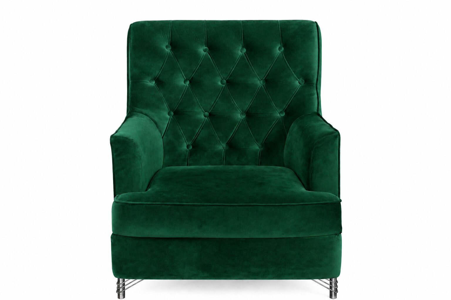 Restlooms Luxury Velvet Accent Chair – Modern Tufted Lounge Chair in Emerald Green