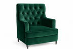 Restlooms Luxury Velvet Accent Chair – Modern Tufted Lounge Chair in Emerald Green
