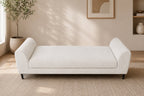 Restlooms Ivory Bouclé 3 Seater Sofa | Luxury Cream Fabric Couch