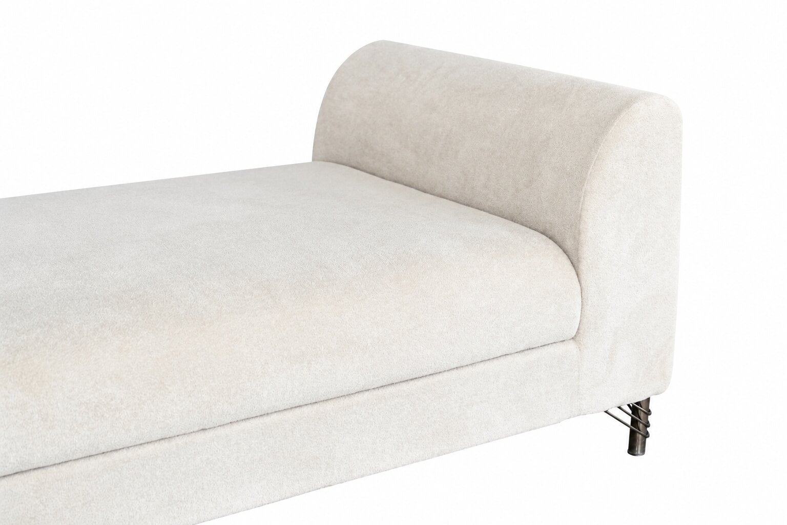 Restlooms Ivory Bouclé 3 Seater Sofa | Luxury Cream Fabric Couch