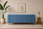 Restlooms Modern Velvet 3-Seater Sofa for Living Room | Premium Upholstered Loveseat | Compact Couch for Home & Office