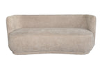 Restlooms Modern Curved Bouclé Sofa – Cream Beige | 3 Seater