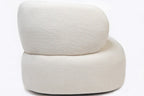 Restlooms Cloud Curve Bouclé Sofa – Modern Luxury Curved 3 Seater Sofa | Premium Cream Living Room Couch