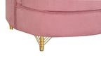 Restlooms Elegant Velvet Shell Accent Chair – Luxury Pink Lounge Sofa Chair with Gold Legs