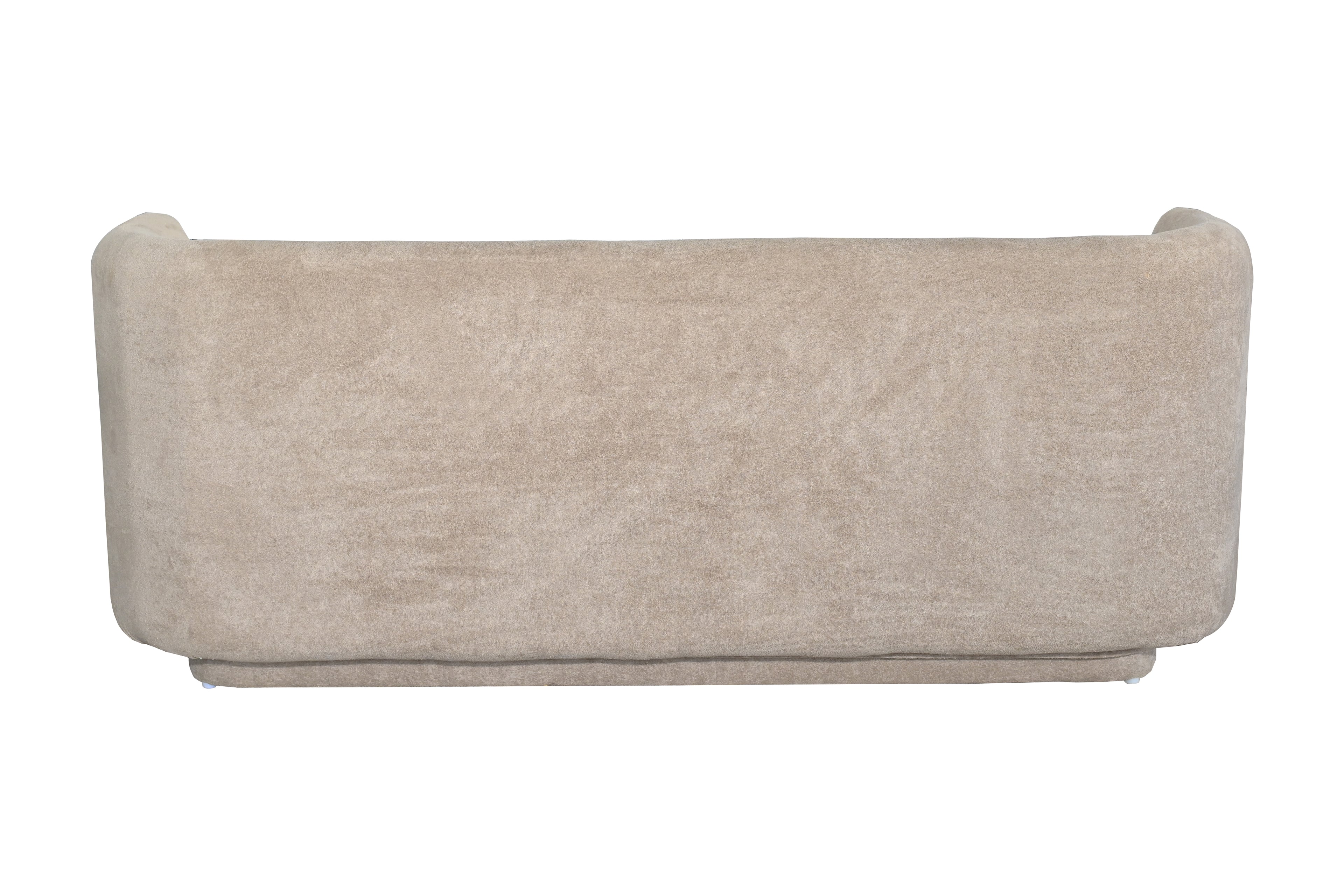 Restlooms Modern Curved Bouclé Sofa – Cream Beige | 3 Seater