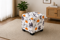 Premium Floral Storage Ottoman Stool with Cushion | Multipurpose Footrest