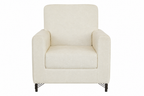 Modern Ivory Fabric Sofa with Metal Legs – Luxury Accent Sofa