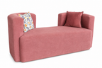 3 Seater Velvet Sofa | Modern Living Room Furniture with 2 Pillows