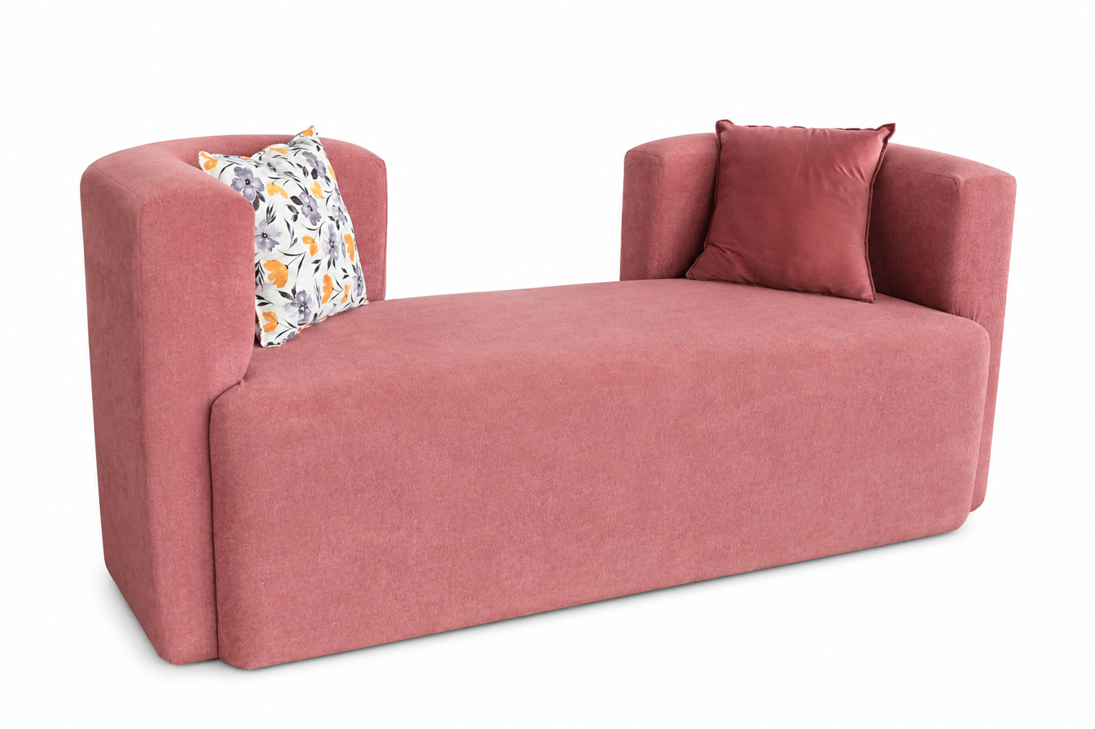3 Seater Velvet Sofa | Modern Living Room Furniture with 2 Pillows