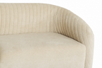 Luxury Curved Sofa – Modern Cream Beige 3 Seater Living Room Couch