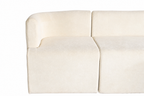 Modern Curved Modular L-Shape Sofa – Premium Ivory Sectional Couch