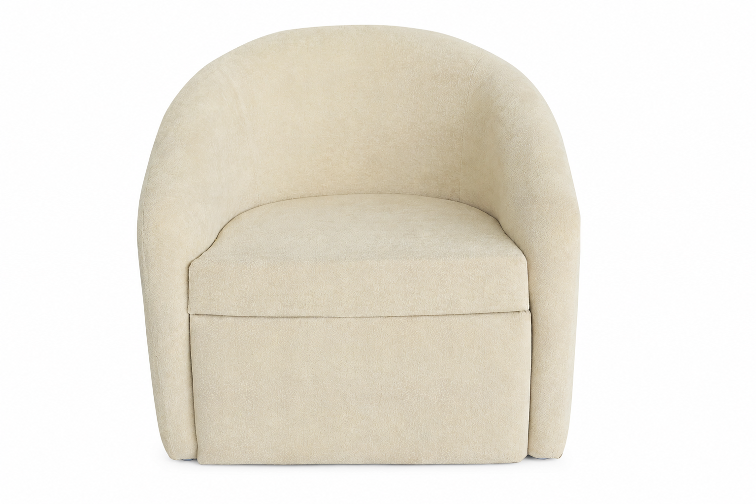 Modern Bouclé Swivel Accent Sofa Cream | Cozy Living Room Sofa