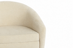Modern Bouclé Swivel Accent Sofa Cream | Cozy Living Room Sofa