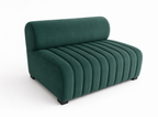 Emerald Green Velvet Lounge 2 Seater Sofa  | Modern Living Room Accent Seating