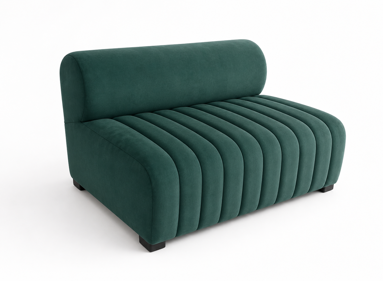 Emerald Green Velvet Lounge 2 Seater Sofa  | Modern Living Room Accent Seating