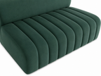 Emerald Green Velvet Lounge 2 Seater Sofa  | Modern Living Room Accent Seating
